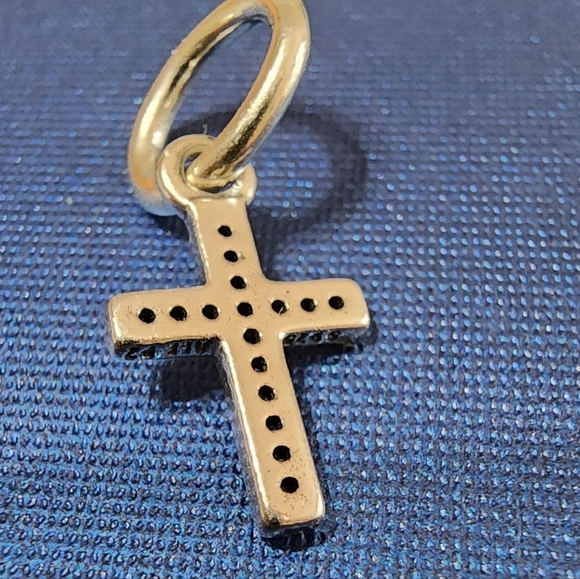 Pandora Sparkling Cross Dangle Charm - Picture 7 of 9